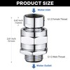 Shower Head Swivel Ball Adapter, Shower Connector Ball Joint, Solid