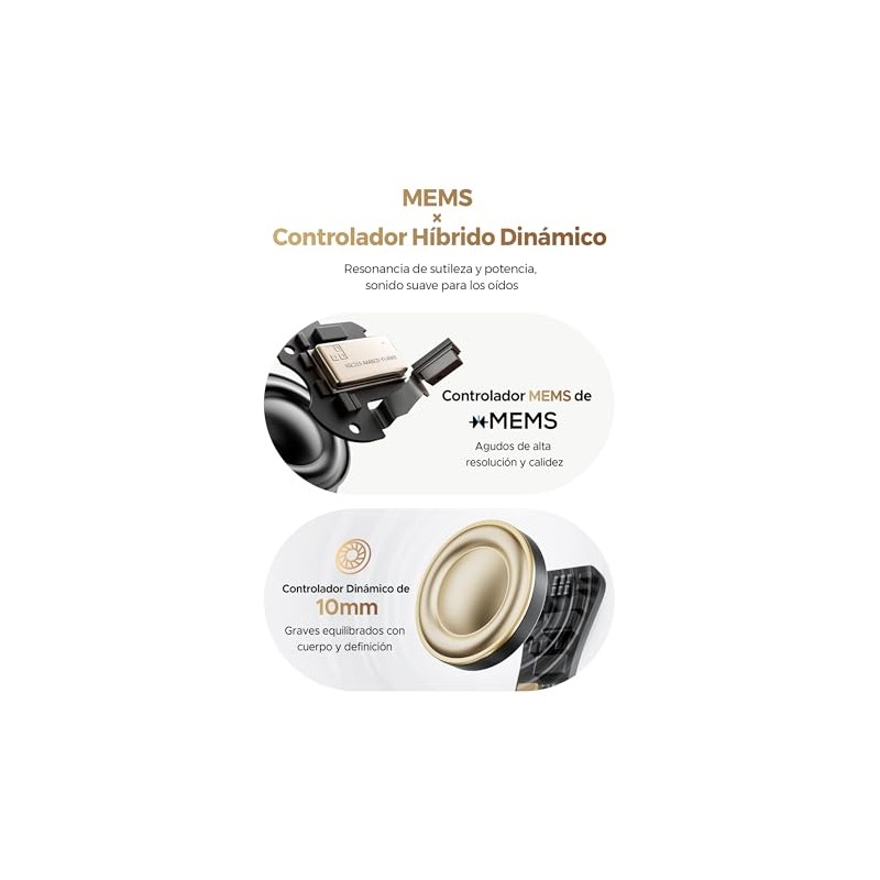 SoundPEATS Air5 Pro+ Audífonos Inalámbricos In-Ear HiFi, Tecnología xMEMS
