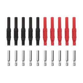 The Lord of the Tools 10 Pcs 4mm Banana Female Jack Socket Insulated Safety Shrouded Solder Connectors Electrical Test Banana Connectors for DIY and Electrical Testing