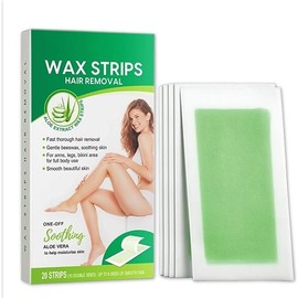 Wax Strips Hair Removal for Women, Waxing Strips for Face, Body, Arms, Legs, Chest, Back, Brazilian, Body Waxing Strip for All Skin Types, Wax Strips Hair Removal For Women At Home (10 Count/Box)