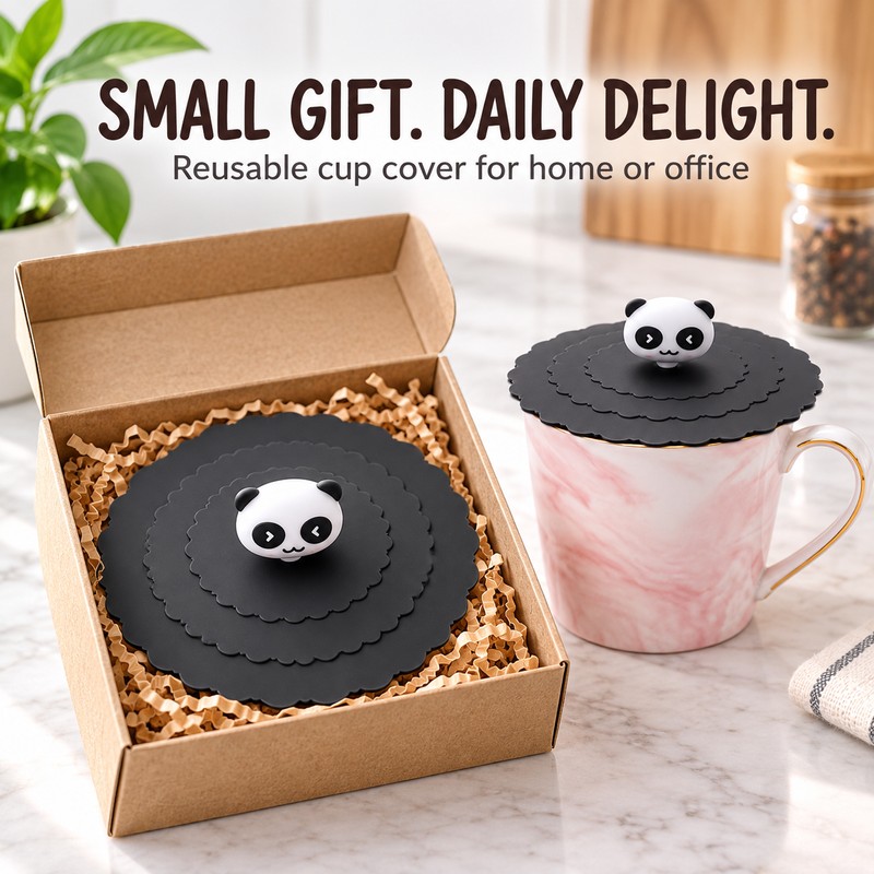 10cm Silicone Cup Cover for Drinks – Heat-Resistant Dustproof Suction