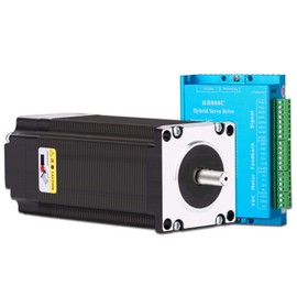 TOSEASTARS Nema 23 57mm Closed Loop Stepper Motor Kit DSP Easy Servo 3 Nm / 428 oz.in 1000 Line Encoder Step Motor 8mm Shaft 4.2A 1000rpm, 24-80V DC Steping Driver, 1 Axis CNC DC Motor Kit