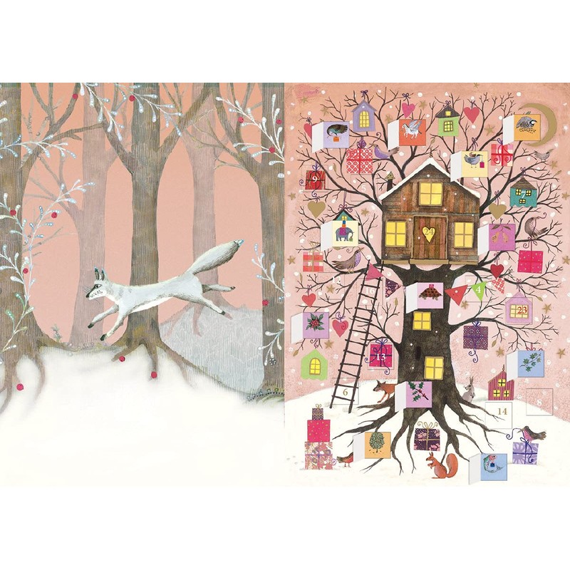 Roger la Borde Treehouse Holiday Advent Card