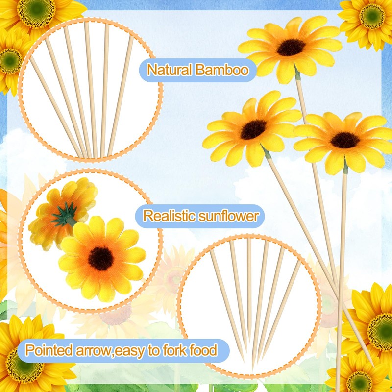 CHENGU 100 Pcs Fancy Toothpicks, 4.7 Inch Cocktail Picks Fancy