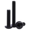 1/4-20 x 2-1/2" Pan Head Machine Screws Black, Phillips Drive,