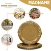 MAONAME 13" Antique Gold Charger Plates, Plate Chargers with Embossed