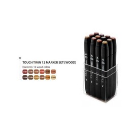 ShinHan Touch Twin Marker Set 12 Wood