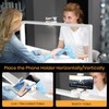 XSMNER Foldable Nail Desk Lamp with Phone Holder, 456 LEDs