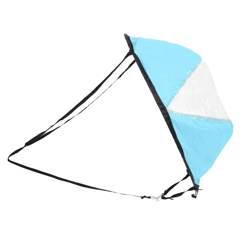 Polyester Taffeta Durable Folding Kayak Wind Sail Transparent Window Canoe