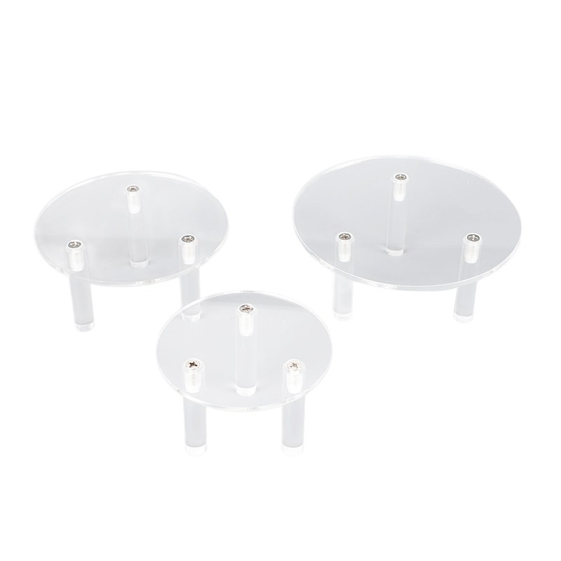 3 PCS Round Acrylic Display Stand Set Easy To Install