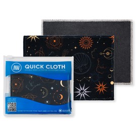 Quick Cloth Microfiber Glasses Cleaning Cloths – 5x7, World Map, 2 Pack with Case | Double-Sided Lens Cleaner for Eyeglasses, Camera, Screens & Glass | Reusable Microfiber Glass Polishing Cloths