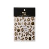WENYUEN Gold Foil Relief Devil Flower Nail Stickers 3D 3D