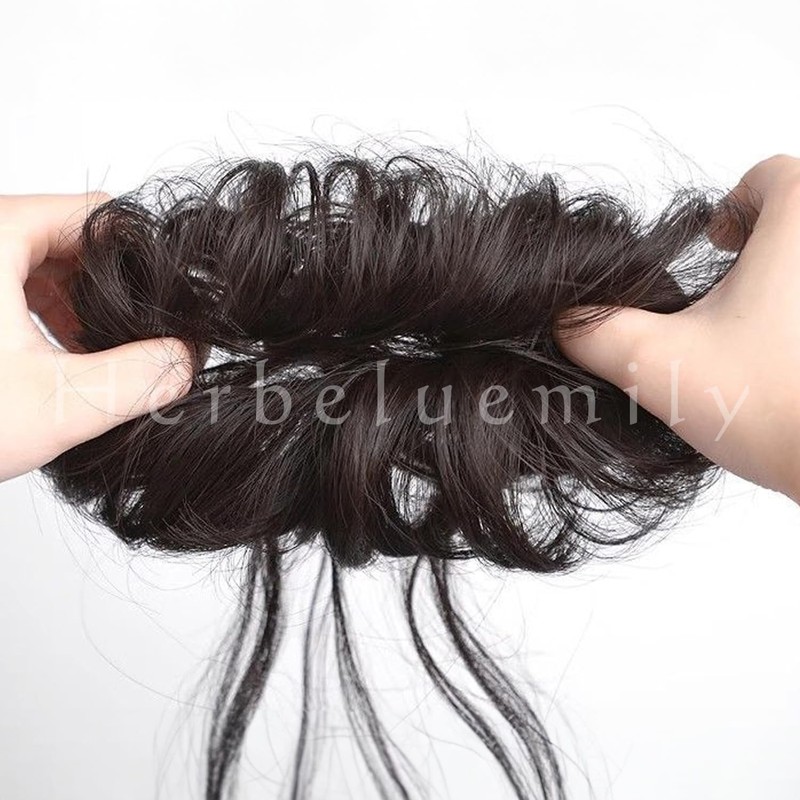 Herbeluemily Bun Wig, Extension, Long Partial Wig, Wave, Elegant, Volume,