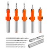 QWORK Wood Countersink Drill Bit Set, 5 Pcs Counter Sinker