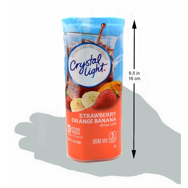 Crystal Light Strawberry Orange Banana Drink Mix, 12-Quart 2.4-Ounce Canister