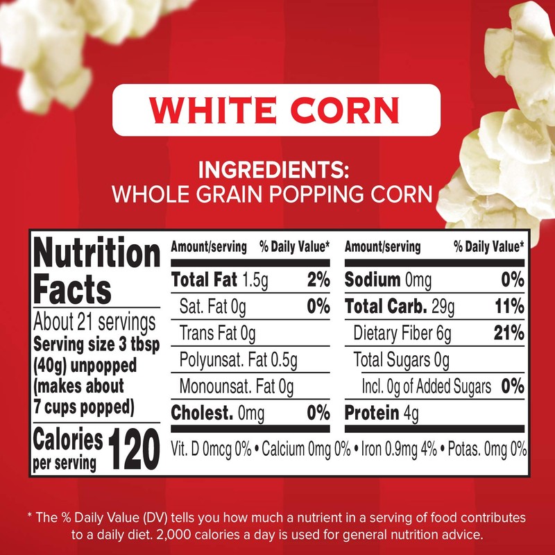 Orville Redenbacher's Original Gourmet White Popcorn Kernels, 30 Ounce
