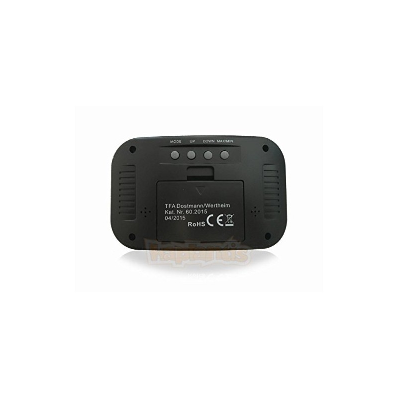 TFA Dostmann Digital Alarm Clock with Indoor Climate, 60.2015, Maximum