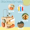 Smartwo Wooden Motor Skills Cube, Motor Skills Toy, Multifunctional 6
