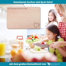 Large Wooden Chopping Board with Engraving, Name + Motif, Serving Board, Large Breakfast Board, Kitchen Utensils, Kitchen Board, XXL