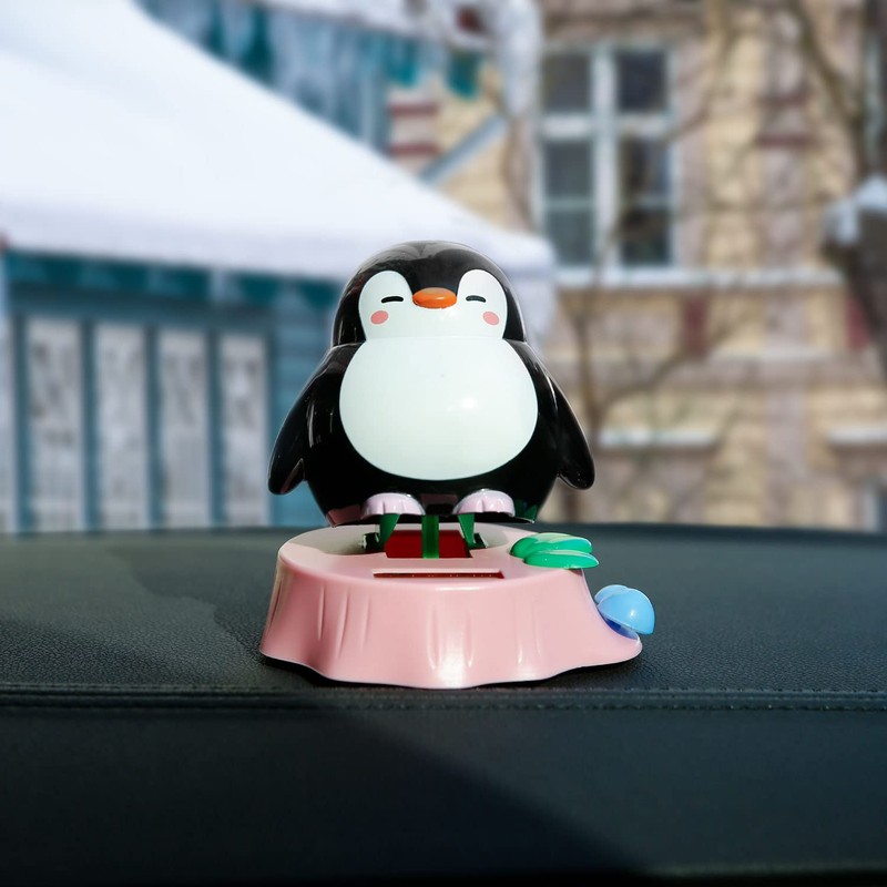 YGMONER Penguin Solar Dancing Toy Animal Solar Powered Shaking Dolls