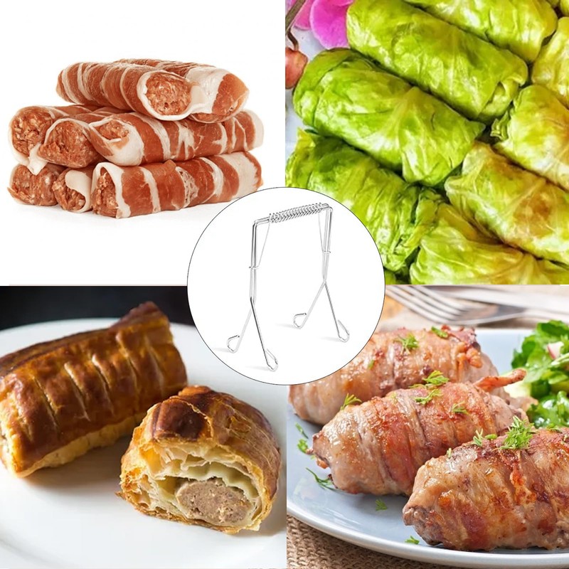 Pack of 10 roulade clips made of stainless steel, reusable,