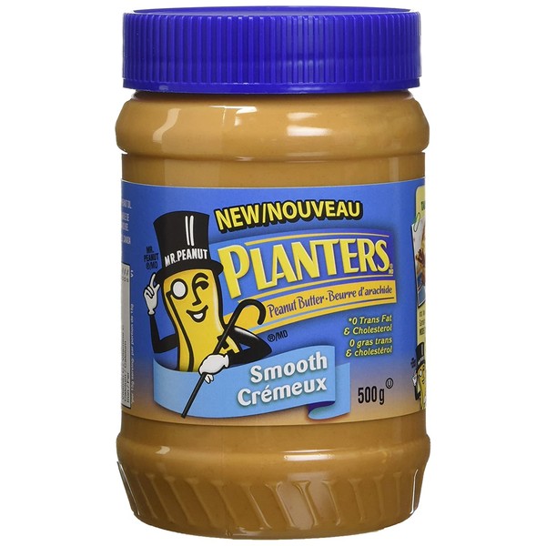 Planters, Smooth Peanut Butter, 500g/17.6oz, Imported from Canada}