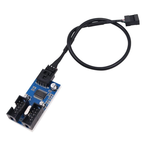 WANGCL 9pin USB 2.0 Header USB Header Splitter 1 to