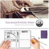 Toplive Portfolio 3 Ring Binder, Business PU Leather Padfolio Organizer
