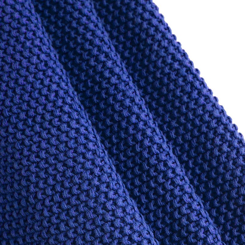 PiccoCasa 100% Cotton Knit Throw Blanket,Solid Lightweight Decorative Throws and