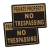 Andchi 2-pack Private Property Signs No Trespassing Sign for Home