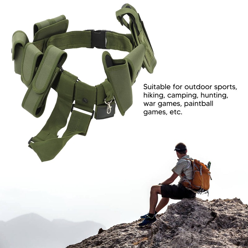 Detachable Adjustable Hunting Camping Belt with Pouch for Outdoor Activities