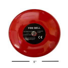 Safeguard Supply Fire Alarm Bell - 6 Inches Ringing Bell - 12 Volt DC Bell Can Be Used As an Extra Loud Doorbell, Chime Alarm Or Multi Purpose Bell. Can Be Wired Into Any Device with 12VDC Output