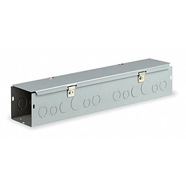 Wiegmann HS446 NEMA 1 Combination Hinge/Screw Cover Wireway with Knockouts, Steel, 4" x 4" x 72"