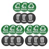 HERCHR 18Pcs Trash Bin Label, Recycle Sticker for Outdoor indoor