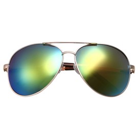grinderPUNCH - Big XL Wide Frame Extra Large Aviator Sunglasses Oversized 148mm (Green, 62)