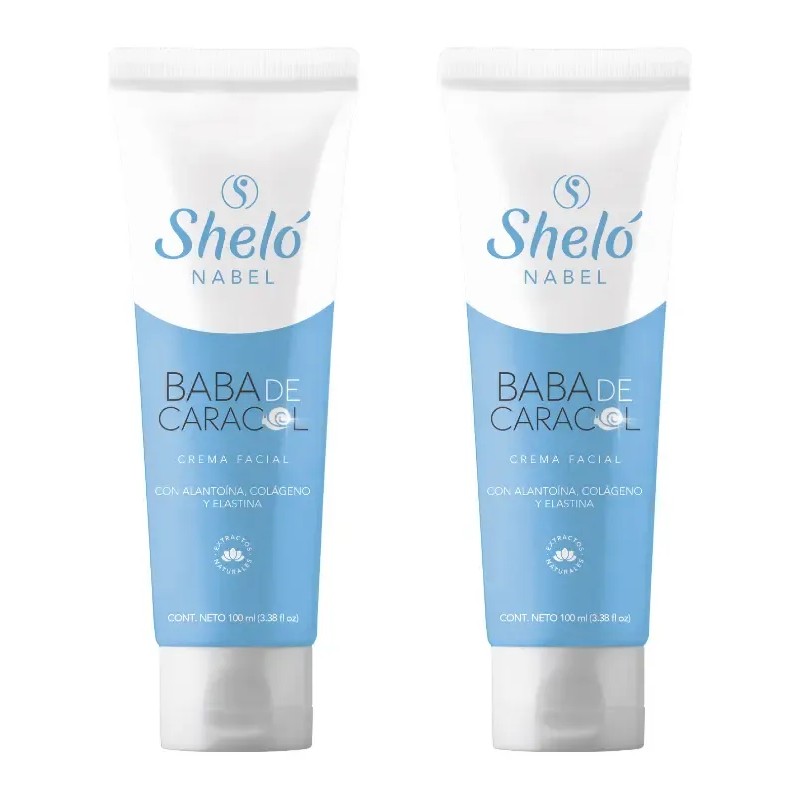 2 Baba De Caracol Sheló Nabel Crema Facial De Bolsillo