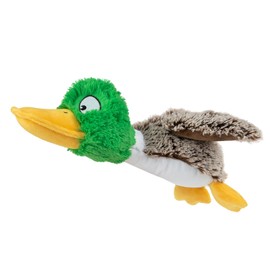 Best Pet Supplies Interactive Squeaky Dog Chew Toy, Ideal Dog Toys for Chewers, Small, Medium & Large Dogs, and Fetch Lovers - Mallard Duck (Gray), Large
