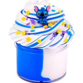 Christmas Blue Butter Slime for Girls,Super Soft and Non Sticky Slime,Scented Slime Party Favors(7OZ 200ML)