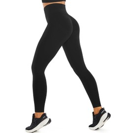 Seamless Butt Lifting Leggings for Women No Front Seam Gym High Waist Workout Leggings Squat Proof Tummy Control Yoga Pants Black