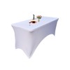 Yoquare 1 Pack Thick White 5FT Streych Spandex Table Cover