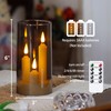 Zevanor 3 in 1 Flameless Taper Short Candles with 10