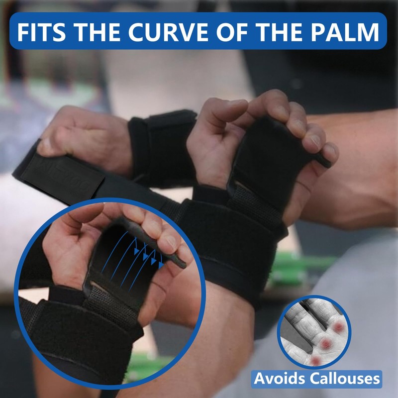 Weight Lifting Hooks, Gym Wrist Straps with Hand Grip Hooks