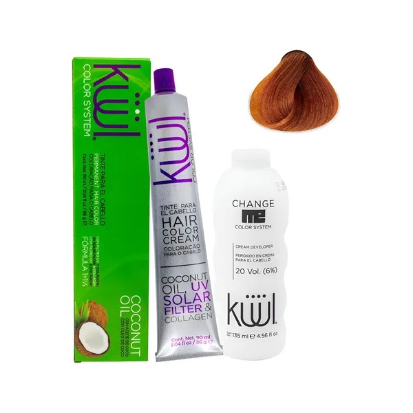 Kit Tinte De Cabello Kuul 90 Ml Naturales + Peroxido