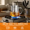 Glass Teapot with Stainless Steel Infuser, Borosilicate Tea Kettle, Clear