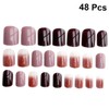 Healeved Press on Nails 48pcs Nail Stickers Glittering Full Nail
