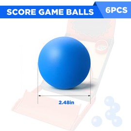 Jenaai 6 Pack Arcade Ball Roll and Score Replacement Balls 2.48 Inch for Family Recreation Rooms, Ladder Toss, Outdoor Yard Replacement Balls for Arcade Ball Toss, Home Recreation Game(Blue)