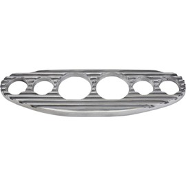 Finned Aluminum 6-Gauge Dash Panel, 3-3/8 Inch