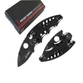 EBIEFLY Small Folding Pocket Knife for Men Mini Knives with Clip, Gifts Keychain Cutter for Men Outdoor Camping, Gifts for Dad husband Him