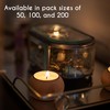 Stonebriar Bulk 50 Pack Unscented Smokeless Long Tea Light Candles