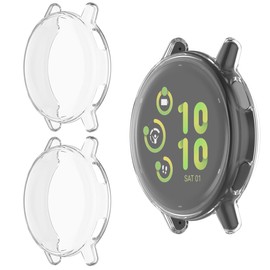 HOMTERN 3-Pack Cases for Garmin Vivoactive 5,Flexible TPU Full Covered Shell Shockproof Scratch-Proof Screen Protector Case, 3 Pack Clear